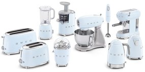 50-es évekbeli, Retro stílusú Espresso / Cappucino karos kávéfőző, 15 bar, 2 adag, pasztellkék - SMEG