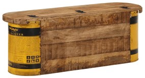 vidaXL tömör újrahasznosított fa tárolópad/tálaló 120 x 30 x 40 cm