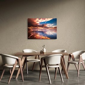 Üveg kép - Esti strand (70x50 cm)