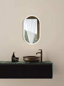 Viva AURA PINO 50 fürdőszoba tükör - érintőkapcsolóval - AMBIENT LED - OVÁLIS - ÁLLÓ - 50x90 cm
