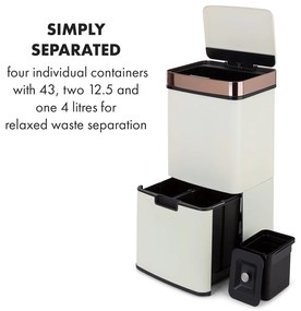 Klarstein Royal Trash Rose Gold, szemétkosár szenzorral, 72 l, rozsdamentes acél, rózsaszín arany