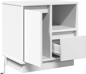 vidaXL Éjjeliszekrény fiókkal Fehér 50 x 34,5 x 50 cm Faanyag