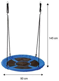 Fészekhinta-90 cm-es-kék-sátor nélkül