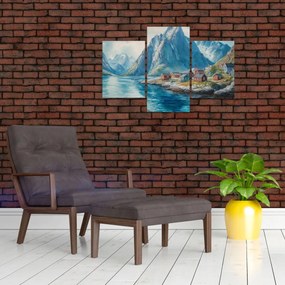 Kép - Norvég falu (90x60 cm)