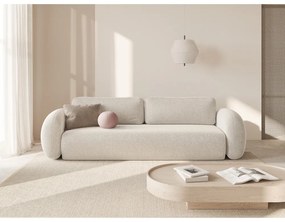 Krémszínű zsenília kinyitható-tárolóhelyes kanapé 262 cm Tonale – Cosmopolitan Design