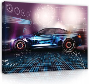 Ifjúsági Gyerekszoba Vászonkép Fiú Autós Játékos 120x80