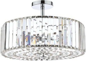 LAURA ASHLEY 3649007-Q FERNHURST Kristály Mennyezeti Lámpa Csiszolt Króm G9 IP20