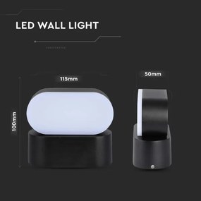 LED Kültéri flexibilis fali lámpa LED/5W/230V 3000K IP65 fekete