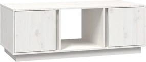 vidaXL fehér tömör fenyőfa dohányzóasztal 110x50x40 cm