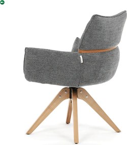 Szürke szövet étkezőszék – kényelmes kárpitozott szék DCH-D1348 GREY2