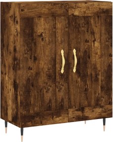 vidaXL füstös tölgy színű szerelt fa tálalószekrény 69,5 x 34 x 90 cm