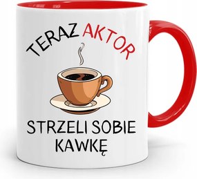 Színésznőnek Bögre Piros Születésnapi Ajándék fényképes nyomtatással