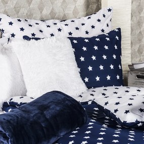 4Home pamut ágyneműhuzat Stars Navy blue, 220 x 200 cm, 2 db 70 x 90 cm