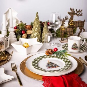 Altom Christmas Tree porcelán desszert tányér 20 cm
