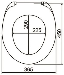 WENKO 23536100-WC RELIEF WC-ülőke, 36,5 x 45 cm, többszínű/ezüst