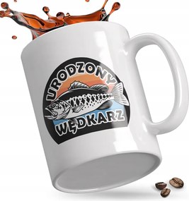 Bögre Született horgász Ajándék Horgászoknak, 330ML