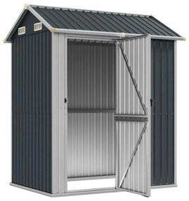 antracitszürke horganyzott acél kerti fészer 192x152,5x237 cm