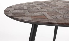 Teakfa kerek étkezőasztal 76x111 cm Webster – White Label