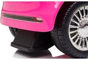 Push autó Fiat 500 2xAA rózsaszín