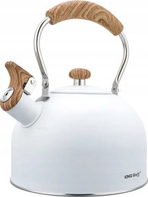 Vízforraló síppal Premium 2,5L fehér Kinghoff Premium