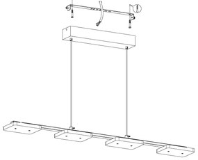 Eglo 94244 - LED függeszték CARTAMA 4xLED/4,5W/230V
