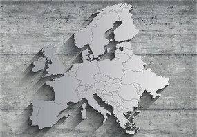 Fotótapéta Európa térkép beton textúra árnyékok határok vinil 254x184 +ragasztó