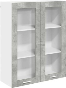 vidaXL Függő szekrény tárolóval Beton Szürke 80 x 31 x 100 cm Faanyag