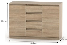 HANY NEW 010 komód, sonoma tölgy