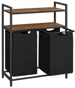 Szennyeskosár REX barna/fekete