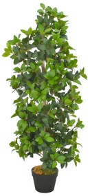zöld, cserepes műbabérfa 120 cm