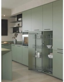 Konyhai fémrács, kamravasalat, 450mm, antracit, csillapított záródás, 8 kosár SIGE, Green Line 230B