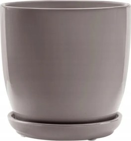 Kerámia kaspó dekoratív virágtartóval 13 cm bézs