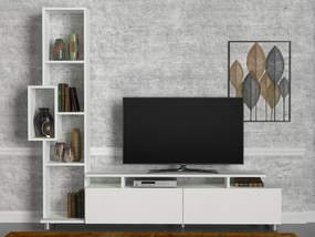 TV asztal/szekrény polccal Tullia (fehér). 1062686