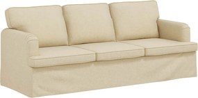 vidaXL Kanapé Krém 201 x 80 x 85 cm szövet