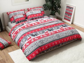 Mikroszálas flanel ágyneműhuzat SNOWY FOREST szürke Ágyneműhuzat mérete: 70 x 90 cm | 140 x 200 cm