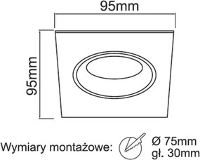 Orlicki Design OSTA OR83699 Beépíthető spotlámpa 1x8W/Gu10