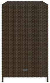barna polyrattan kerti tárolószekrény 83x45x76 cm