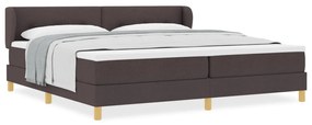 Boxspring Ágy Matrac Sötét Barna 200x200 cm Szövet