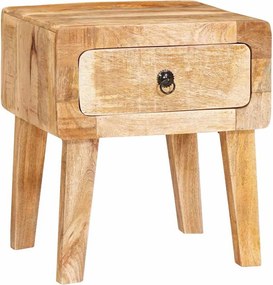vidaXL Végasztal fiókkal Barna 40 x 32 x 46 cm Tömör Mangófát