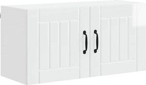 vidaXL Konyhaszekrény Magas Fényű Fehér 80 x 31 x 40 cm Faanyag