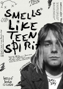 Poszter 21x30 cm A4 zenélő Nirvana Kurt Cobain