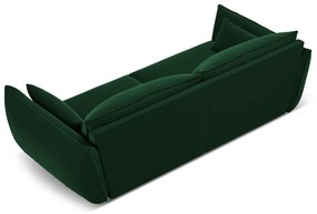 Sötétzöld bársony kanapé 208 cm Vanda – Mazzini Sofas