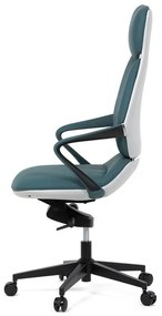Kék Ekobőr Irodai Főnöki Szék, Hinta Mechanikával. KA-T8426 GRN