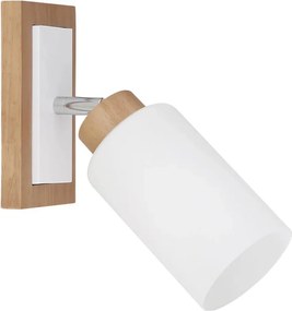 Globo 15977-1 - Fali spotlámpa ROWENA 1xE27/60W/230V tölgy/fehér
