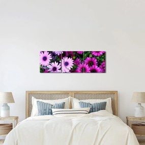Kép - Virágok (órával) (90x30 cm)