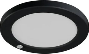 Led plafon 17W mozgásérzékelő 3000/4000/6500K IP20 fekete Erga 25605 Kanlux