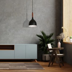 Csillár zsinóron NOAK WOOD 1xE27/60W/230V