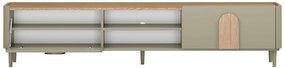 Amilio RTV szekrény 220 cm - eukaliptusz / baltic tölgy / natúr tölgy fogantyú
