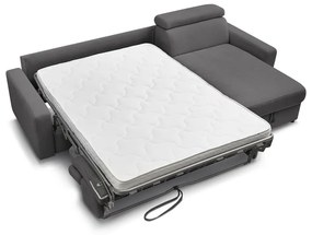 Sötétszürke kinyitható sarokkanapé (variálható) Monaco – Bobochic Paris