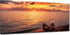 Képek 210x100 Csónakok naplementekor Naplemente a tengeren Kilátás